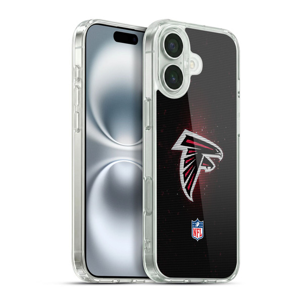 NFL Atlanta Falcons Artwork LED Soft Gel Case for Apple iPhone 16 Plus & MagSafe