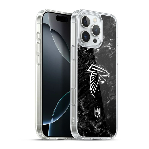 NFL Atlanta Falcons Artwork Marble Soft Gel Case for Apple iPhone 16 Pro Max & MagSafe