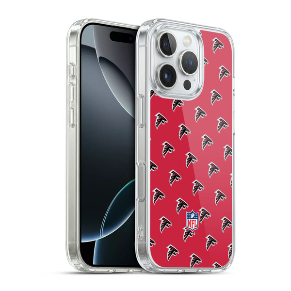 NFL Atlanta Falcons Artwork Patterns Soft Gel Case for Apple iPhone 16 Pro & MagSafe