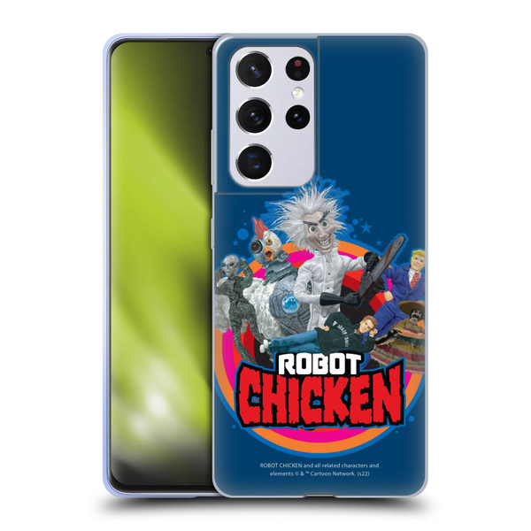 Robot Chicken Graphics Characters Soft Gel Case for Samsung Galaxy S21 Ultra 5G