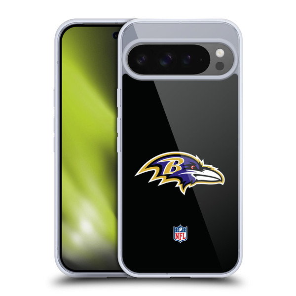 NFL Baltimore Ravens Logo Plain Soft Gel Case for Google Pixel 9 Pro XL