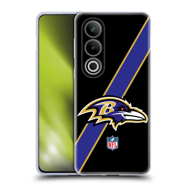 NFL Baltimore Ravens Logo Stripes Soft Gel Case for OPPO OnePlus Ace 3V 5G