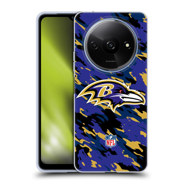 NFL Baltimore Ravens Logo Camou Soft Gel Case for Xiaomi Redmi A3