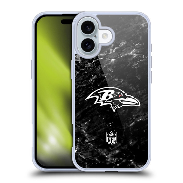 NFL Baltimore Ravens Artwork Marble Soft Gel Case for Apple iPhone 16 NFL Baltimore Ravens Artwork Marble Soft Gel Case for Apple iPhone 16
