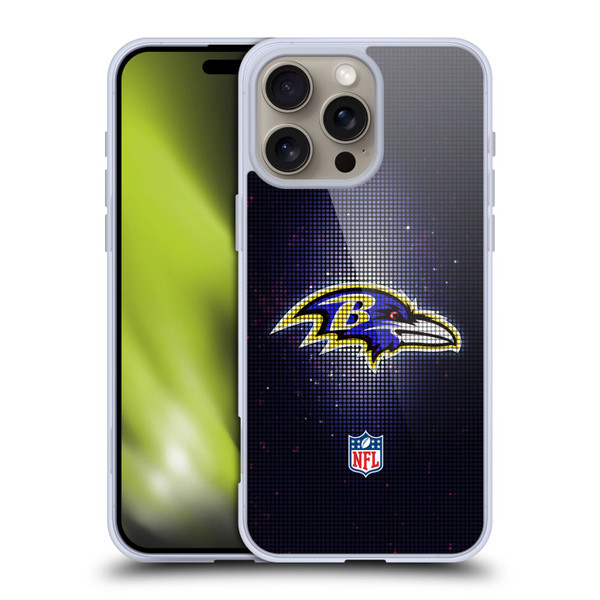 NFL Baltimore Ravens Artwork LED Soft Gel Case for Apple iPhone 16 Pro Max