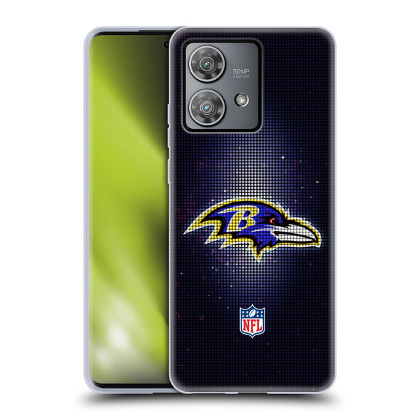 NFL Baltimore Ravens Artwork LED Soft Gel Case for Motorola Edge 40 Neo 5G