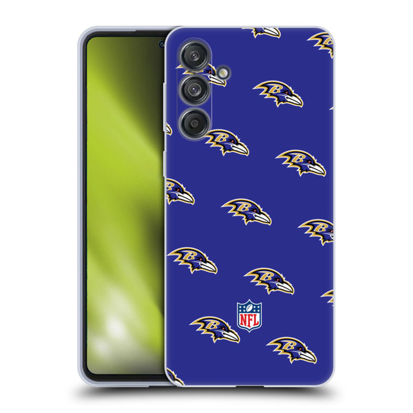 NFL Baltimore Ravens Artwork Patterns Soft Gel Case for Samsung Galaxy M55 5G