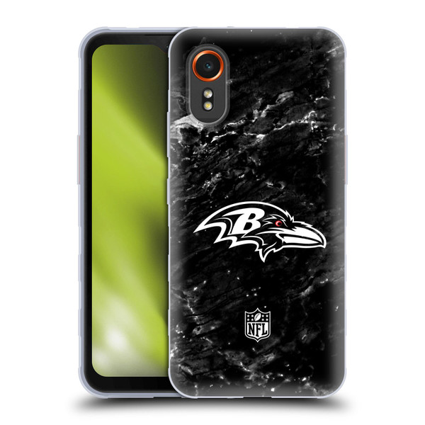NFL Baltimore Ravens Artwork Marble Soft Gel Case for Samsung Galaxy Xcover7 5G