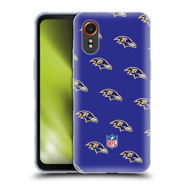 NFL Baltimore Ravens Artwork Patterns Soft Gel Case for Samsung Galaxy Xcover7 5G