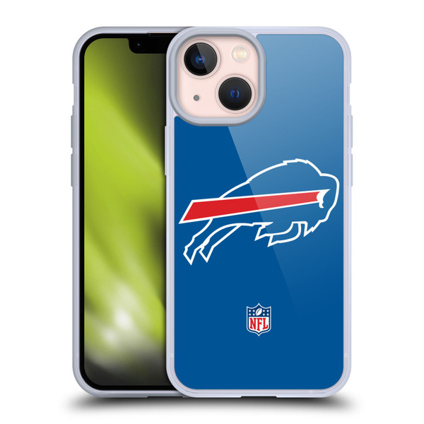 NFL Buffalo Bills Logo Plain Soft Gel Case for Apple iPhone 13 Mini