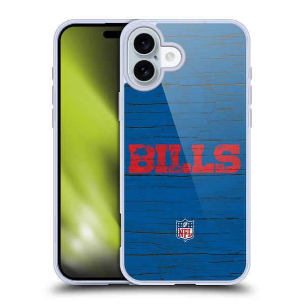 NFL Buffalo Bills Logo Distressed Look Soft Gel Case for Apple iPhone 16 Plus NFL Buffalo Bills Logo Distressed Look Soft Gel Case for Apple iPhone 16 Plus