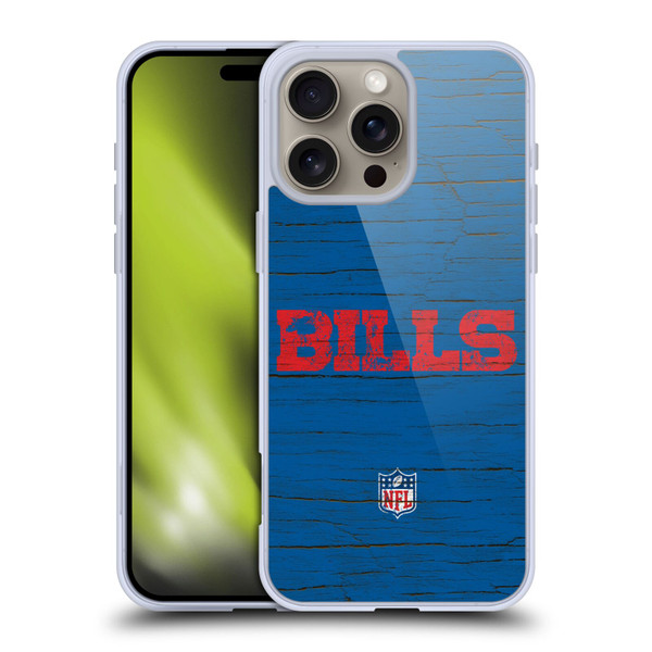 NFL Buffalo Bills Logo Distressed Look Soft Gel Case for Apple iPhone 16 Pro Max