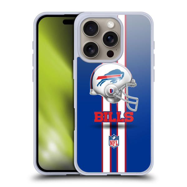 NFL Buffalo Bills Logo Helmet Soft Gel Case for Apple iPhone 16 Pro