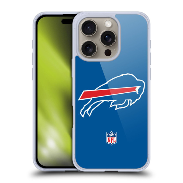 NFL Buffalo Bills Logo Plain Soft Gel Case for Apple iPhone 16 Pro