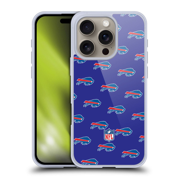 NFL Buffalo Bills Artwork Patterns Soft Gel Case for Apple iPhone 16 Pro
