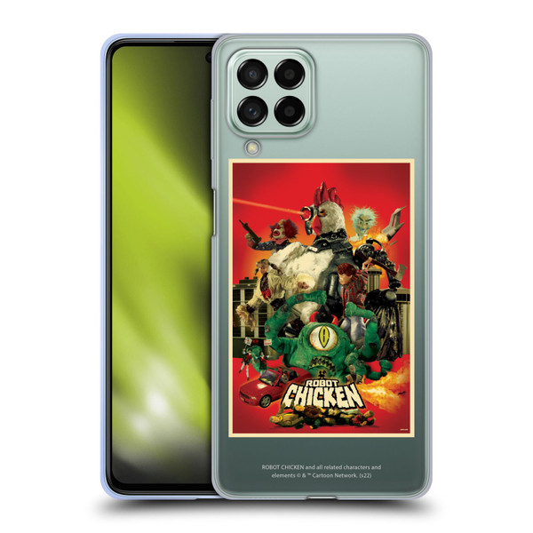 Robot Chicken Graphics Poster Soft Gel Case for Samsung Galaxy M53 (2022)