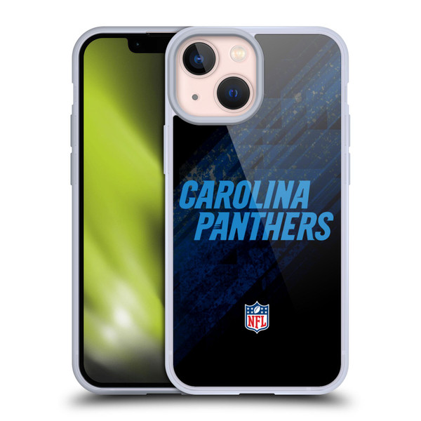 NFL Carolina Panthers Logo Blur Soft Gel Case for Apple iPhone 13 Mini