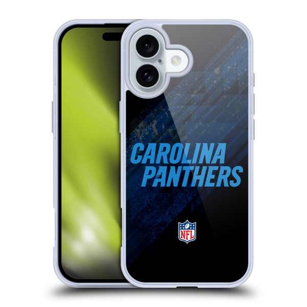 NFL Carolina Panthers Logo Blur Soft Gel Case for Apple iPhone 16