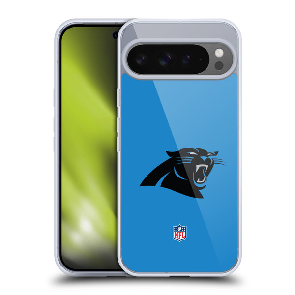 NFL Carolina Panthers Logo Plain Soft Gel Case for Google Pixel 9 Pro XL