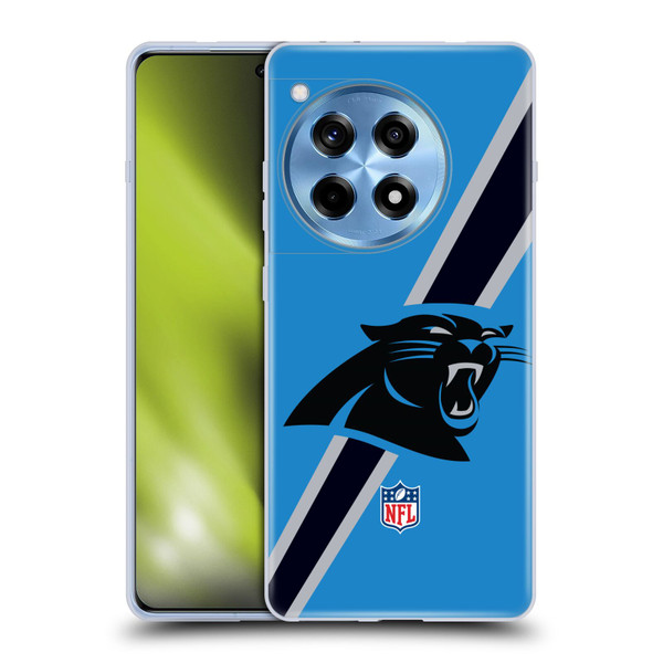 NFL Carolina Panthers Logo Stripes Soft Gel Case for OPPO OnePlus Ace 3 5G