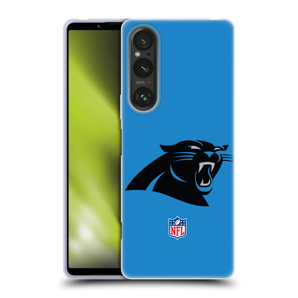 NFL Carolina Panthers Logo Plain Soft Gel Case for Sony Xperia 1 V 5G