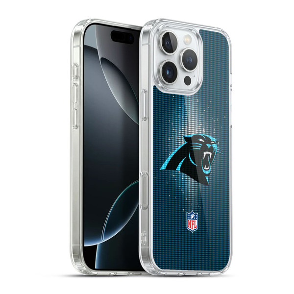 NFL Carolina Panthers Artwork LED Soft Gel Case for Apple iPhone 16 Pro Max & MagSafe