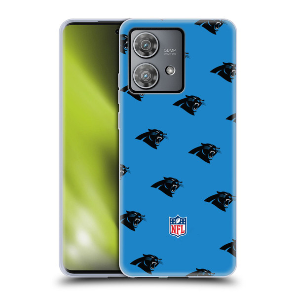 NFL Carolina Panthers Artwork Patterns Soft Gel Case for Motorola Edge 40 Neo 5G