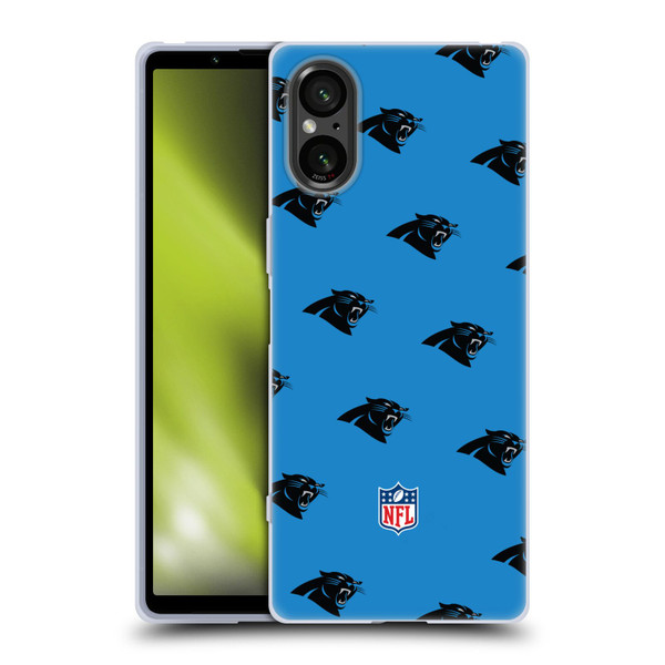NFL Carolina Panthers Artwork Patterns Soft Gel Case for Sony Xperia 5 V 5G