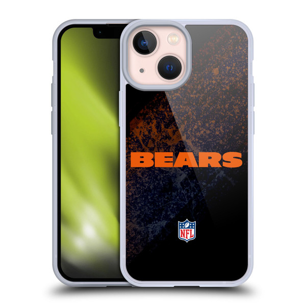NFL Chicago Bears Logo Blur Soft Gel Case for Apple iPhone 13 Mini