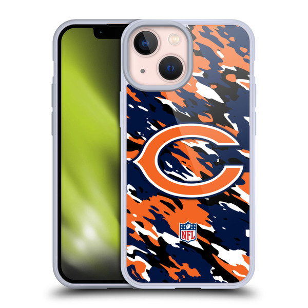 NFL Chicago Bears Logo Camou Soft Gel Case for Apple iPhone 13 Mini NFL Chicago Bears Logo Camou Soft Gel Case for Apple iPhone 13 Mini