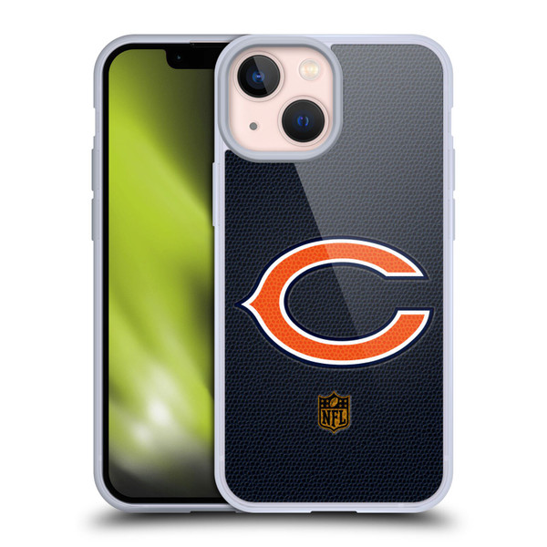 NFL Chicago Bears Logo Football Soft Gel Case for Apple iPhone 13 Mini