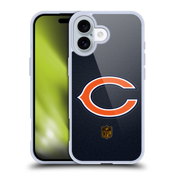 NFL Chicago Bears Logo Football Soft Gel Case for Apple iPhone 16