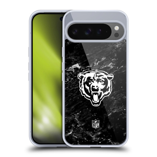 NFL Chicago Bears Artwork Marble Soft Gel Case for Google Pixel 9 Pro XL