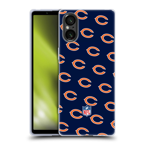 NFL Chicago Bears Artwork Patterns Soft Gel Case for Sony Xperia 5 V 5G
