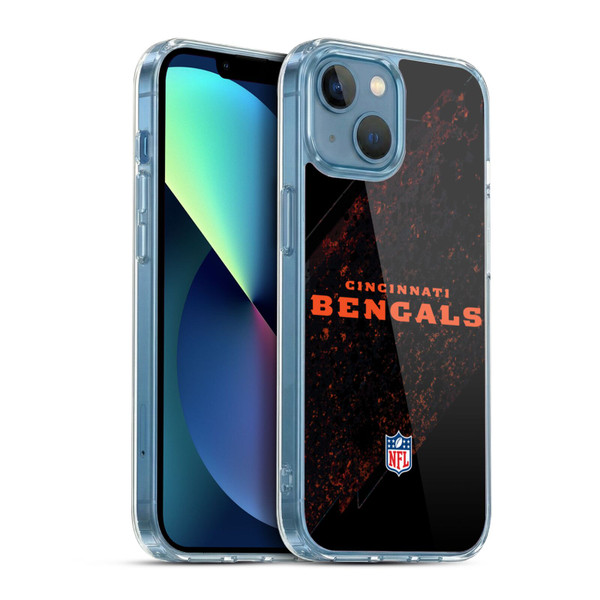 NFL Cincinnati Bengals Logo Blur Soft Gel Case for Apple iPhone 13 Mini & MagSafe