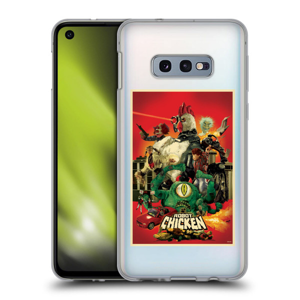 Robot Chicken Graphics Poster Soft Gel Case for Samsung Galaxy S10e
