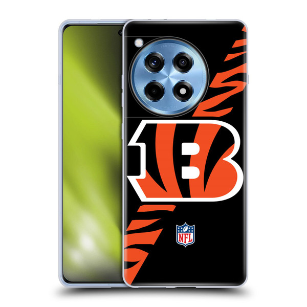 NFL Cincinnati Bengals Logo Stripes Soft Gel Case for OPPO OnePlus Ace 3 5G