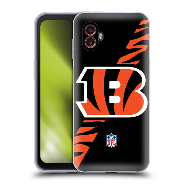 NFL Cincinnati Bengals Logo Stripes Soft Gel Case for Samsung Galaxy Xcover6 Pro/Pro2