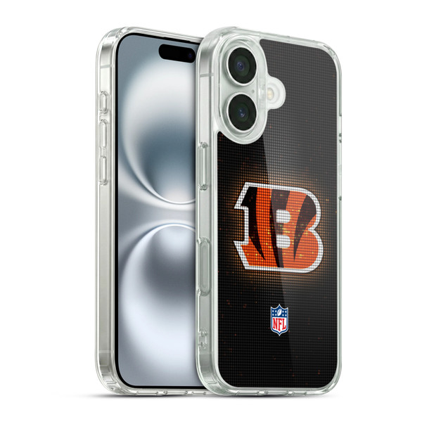 NFL Cincinnati Bengals Artwork LED Soft Gel Case for Apple iPhone 16 & MagSafe