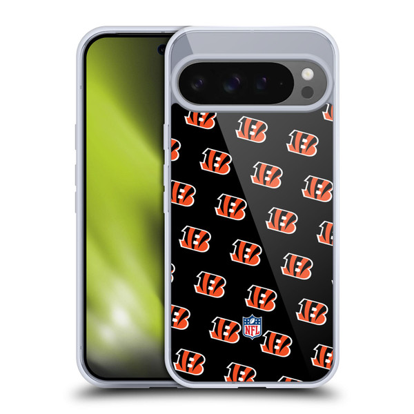NFL Cincinnati Bengals Artwork Patterns Soft Gel Case for Google Pixel 9 Pro XL