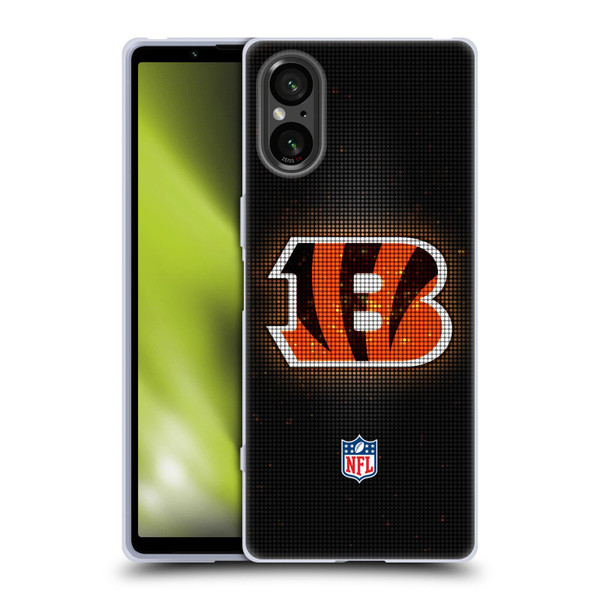 NFL Cincinnati Bengals Artwork LED Soft Gel Case for Sony Xperia 5 V 5G