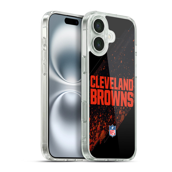NFL Cleveland Browns Logo Blur Soft Gel Case for Apple iPhone 16 Plus & MagSafe