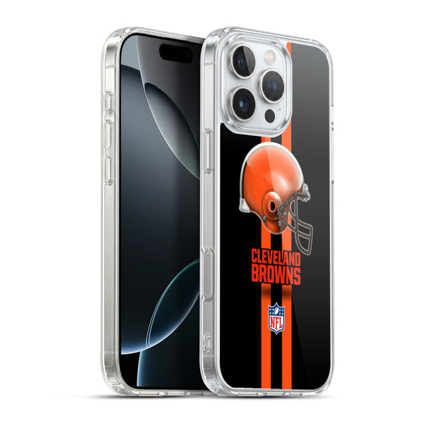 NFL Cleveland Browns Logo Helmet Soft Gel Case for Apple iPhone 16 Pro Max & MagSafe
