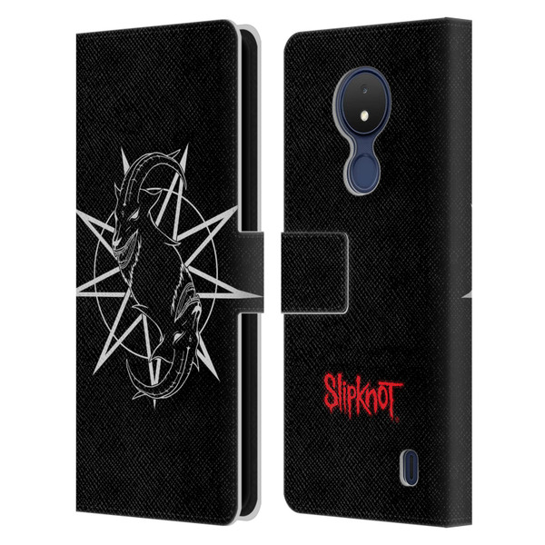Slipknot Key Art Goat Logo Leather Book Wallet Case Cover For Nokia C21