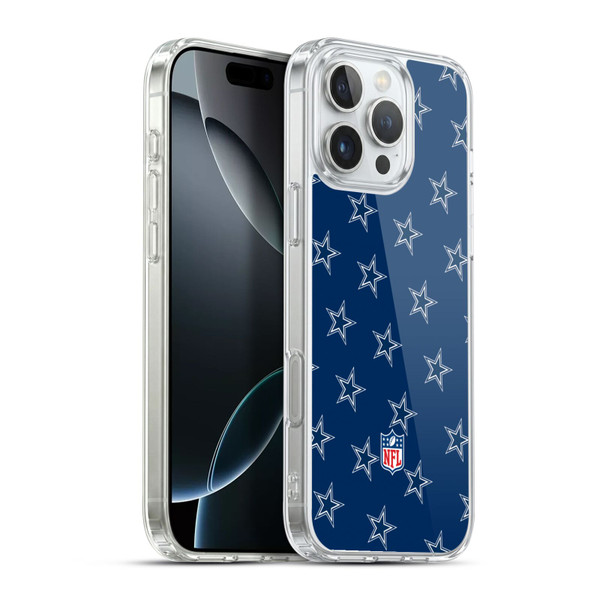 NFL Dallas Cowboys Artwork Patterns Soft Gel Case for Apple iPhone 16 Pro Max & MagSafe