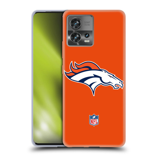 NFL Denver Broncos Logo Plain Soft Gel Case for Motorola Moto Edge 30 Fusion