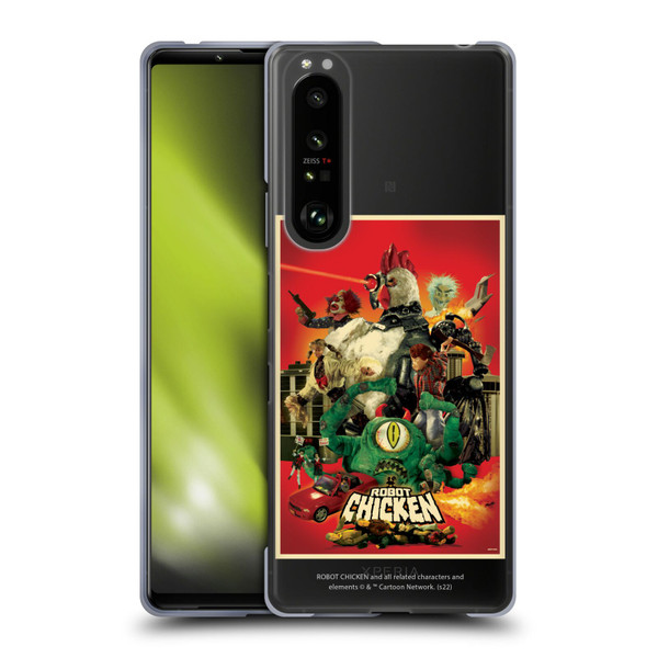 Robot Chicken Graphics Poster Soft Gel Case for Sony Xperia 1 III