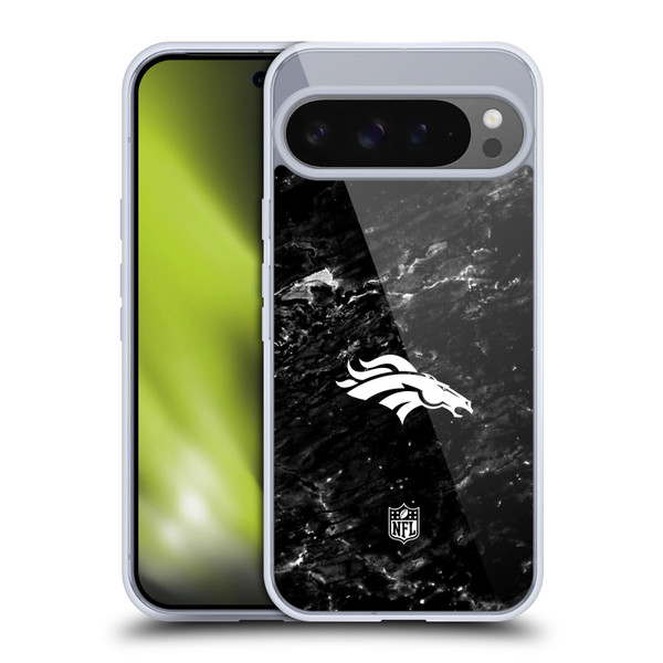 NFL Denver Broncos Artwork Marble Soft Gel Case for Google Pixel 9 Pro XL