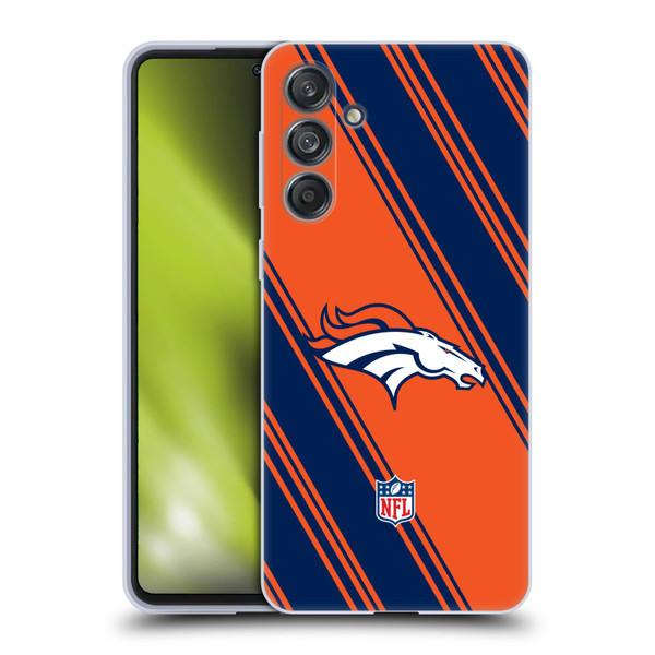 NFL Denver Broncos Artwork Stripes Soft Gel Case for Samsung Galaxy M55 5G