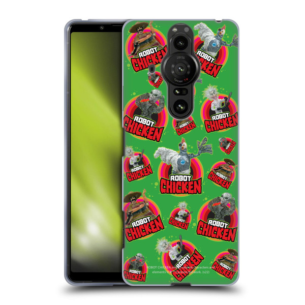 Robot Chicken Graphics Icons Soft Gel Case for Sony Xperia Pro-I